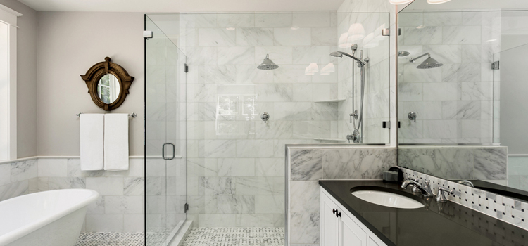 bathroom shower door installation in Artesia